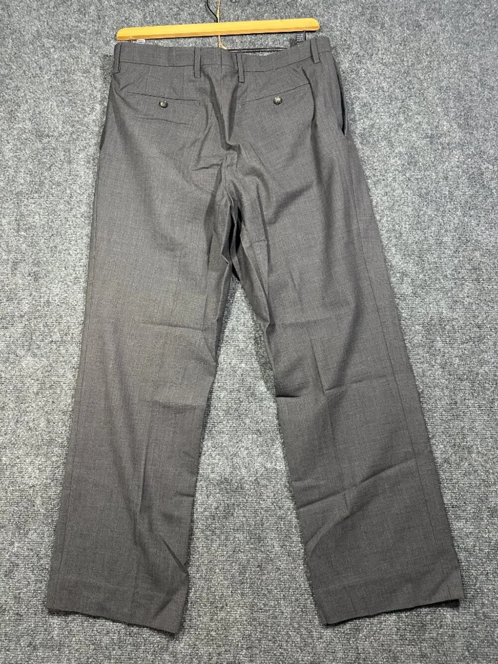 Banana Republic Pants Mens 33 Classic Gray Wool Dress Flat Front Pockets Lined